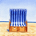 Strandkorb an der Nordsee